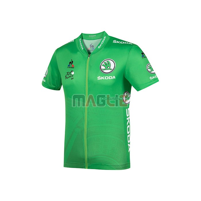 Maglia Tour de France Manica Corta 2021 Verde - Clicca l'immagine per chiudere